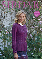 Sirdar 8046 Cardigan in Sirdar No. 1 DK (#3 weight) for Adults